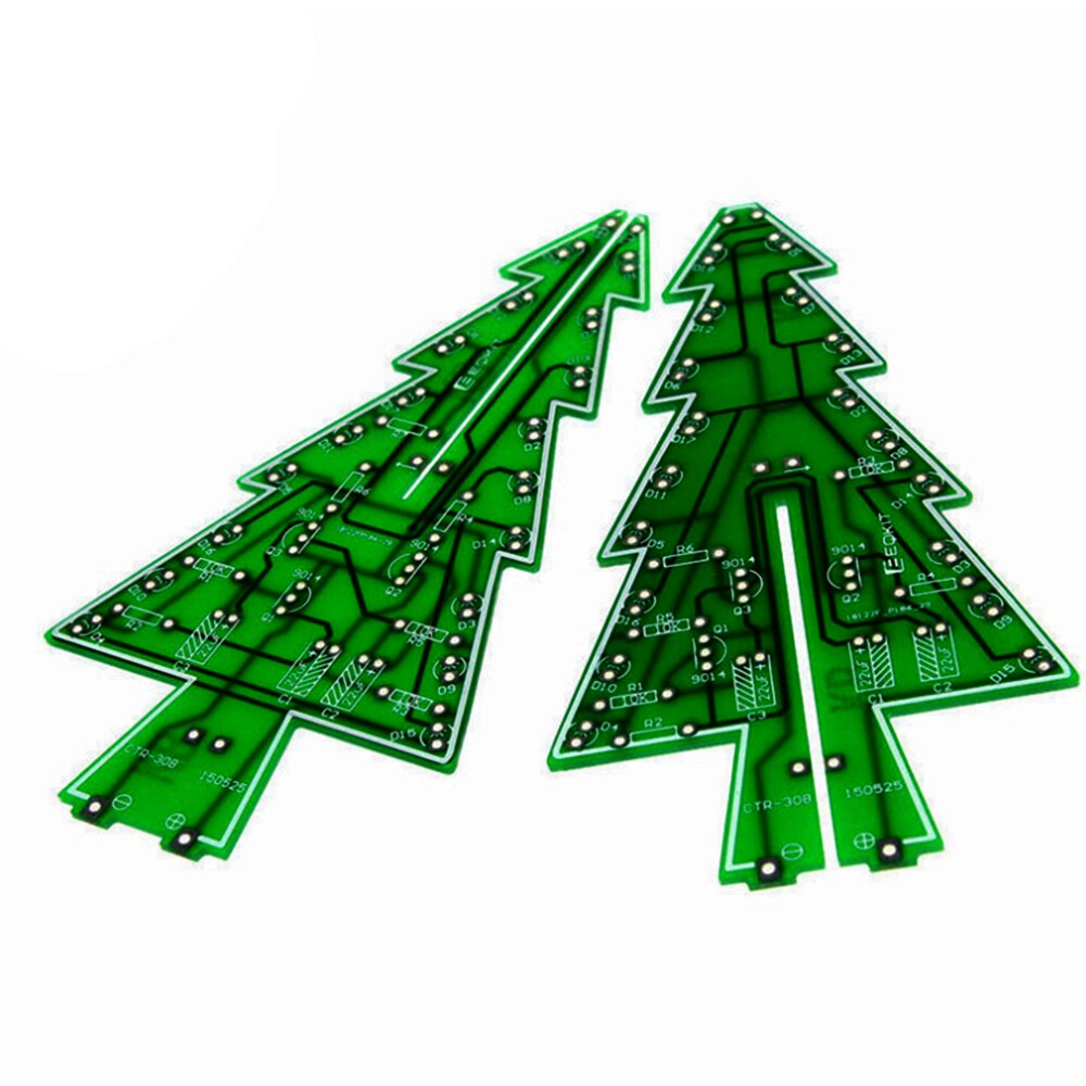 3D Diy 7 Kleur/3 Kleuren Licht Flash Led Circuit Kerstbomen Led Kleurrijke Led Kit1