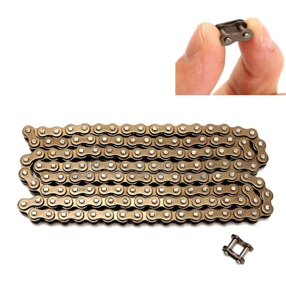 Cadena para patinete eléctrico, resistente al desgaste, 25H, 136 segmentos, tambor de cadena de engranajes, 55-65-80