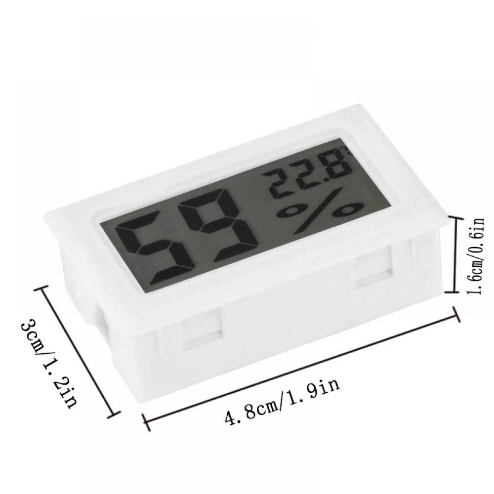 Mini Black Digital Lcd Temperatuur Vochtigheid Meter Indoor Thermometer Temperatuur Sensor Desktop Kantoorbenodigdheden