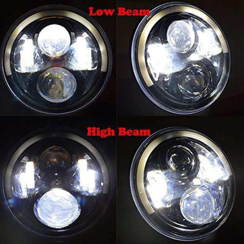 7"Round Motorcycle Headlight LED High Low Beam Lamp for BMW R1200 R Nine T Motorcycle