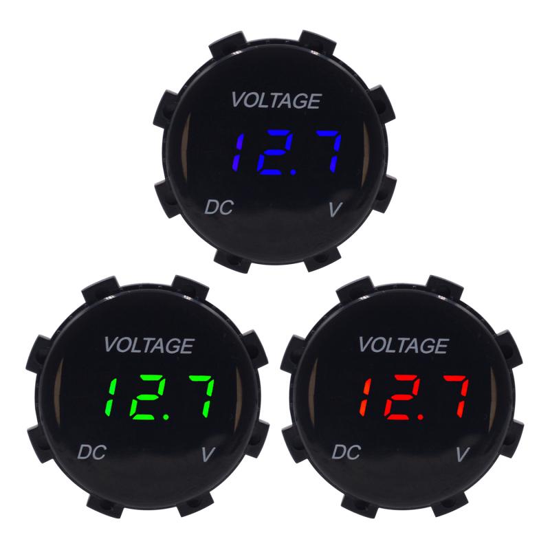 Painel Digitale Moto Digitale Panel Auto Voltmeter Voltage Meter Tester Led Display Voor Auto Motorfiets Atv Truck Refit Accessoires