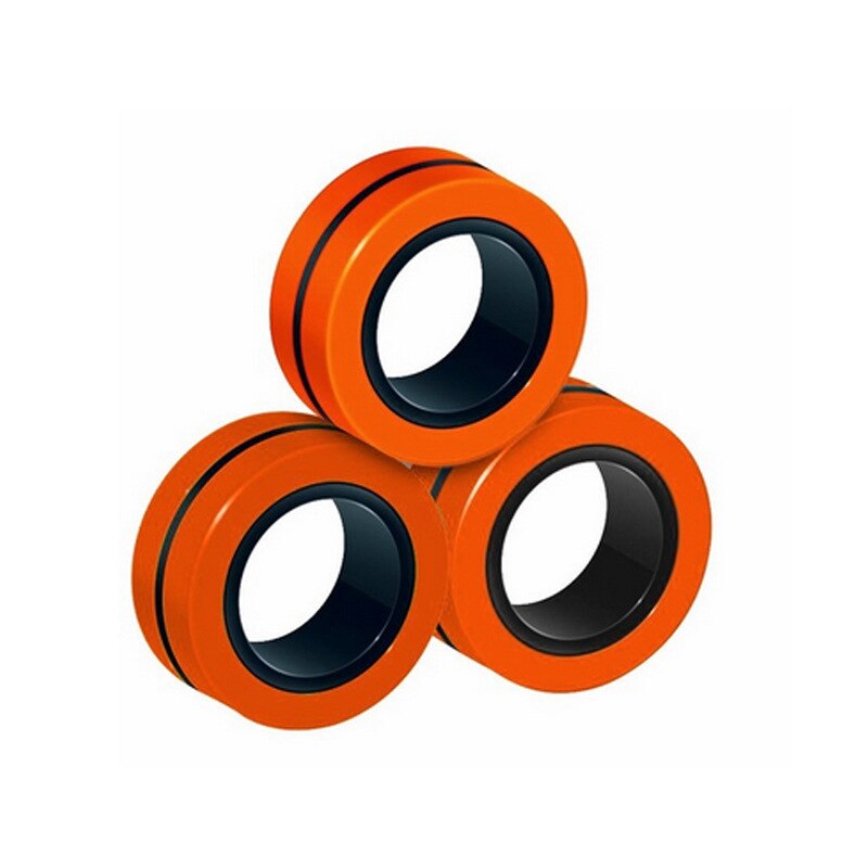 Lustige Zappeln Finger Spinner Entpacken Spielzeug Magnetische Ringe Anti-Stress Magnetische Magie Ring Werkzeuge Ring Kinder Erwachsene Dekompression Spielzeug: Color 2