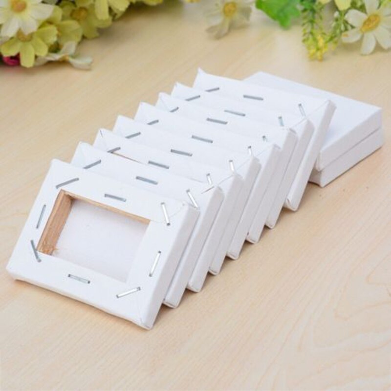 Set Of 10pc Artist Blank Canvas Frame Stretcher Acrylic Oil Water Painting Board Pre-stretched Cotton Painting Paint Art Boards