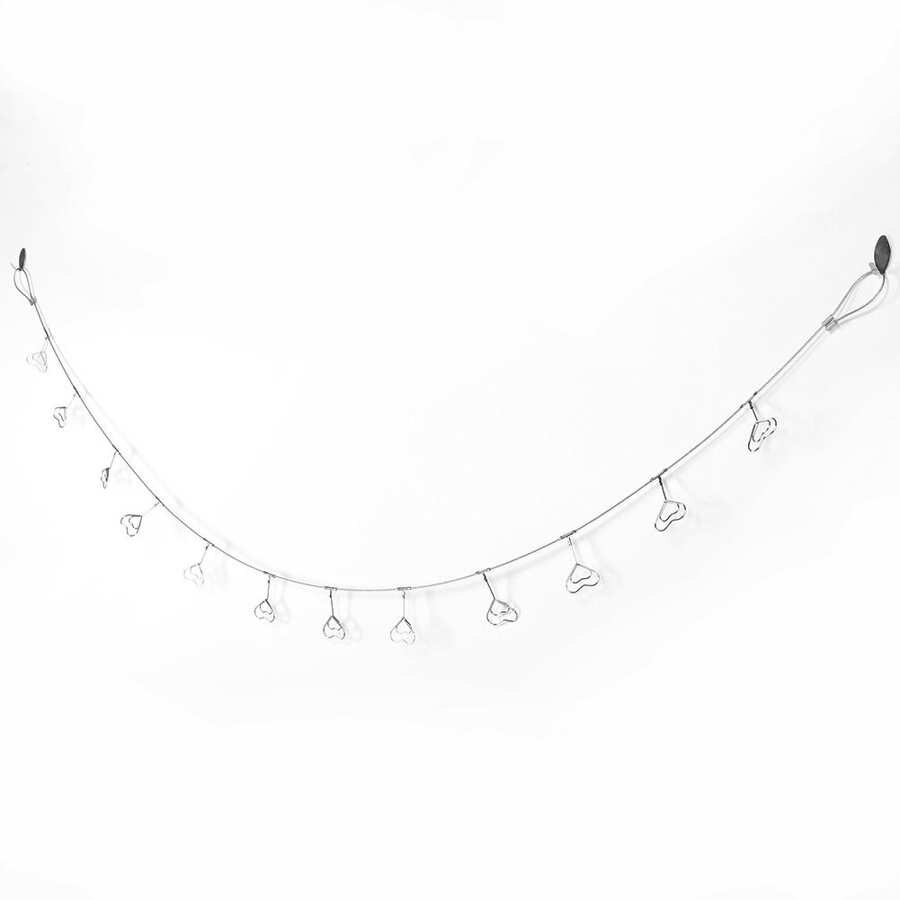 Hanging Photos Clips Heart Shapes Steel Wire Rope Wall Pictures Display Decoration Metal Photos Clips