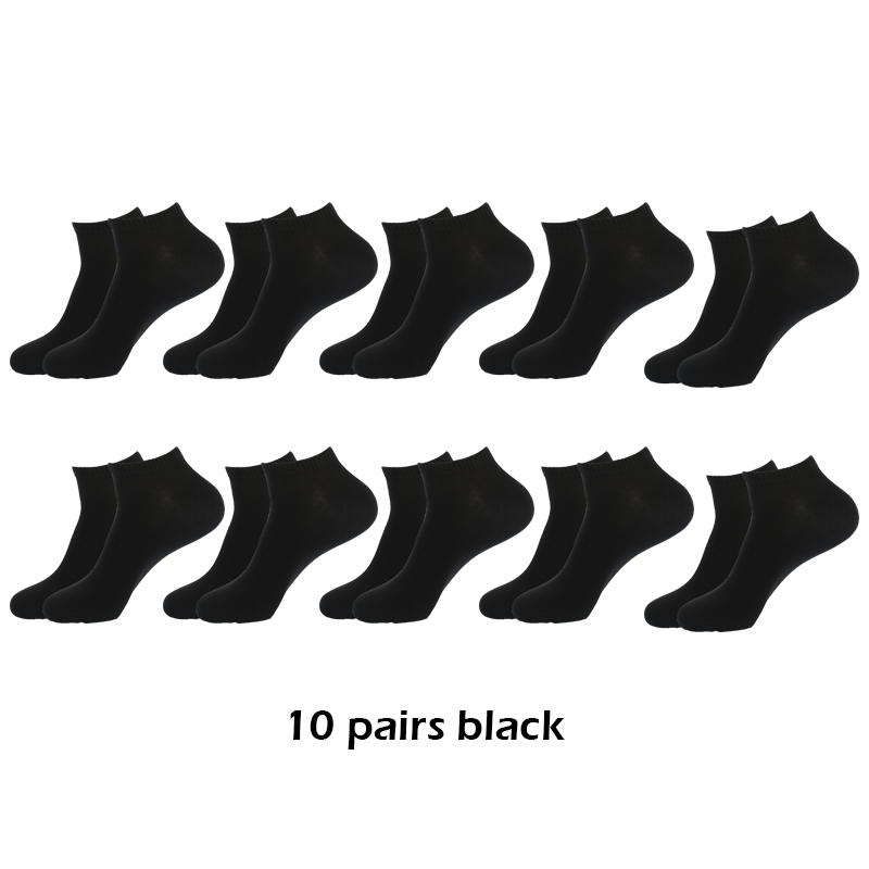10 pairs/Lot Men Ankle Socks Breathable Comfortable Cotton White Grey Black Solid Boat Sock for Male Price: 5