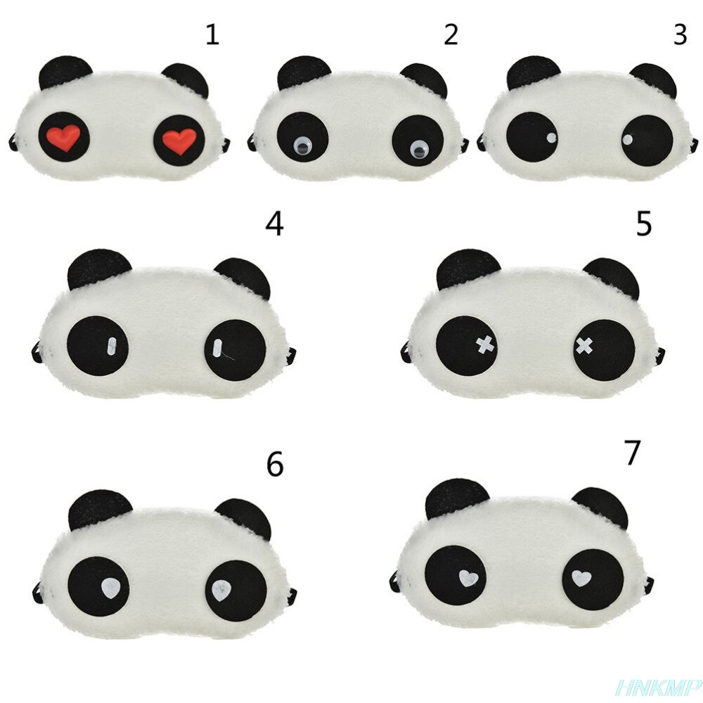 Masque pour les yeux de dessin animé Panda, 1 pièce, cache-yeux pour dormir, Patch de repos, Style Multi