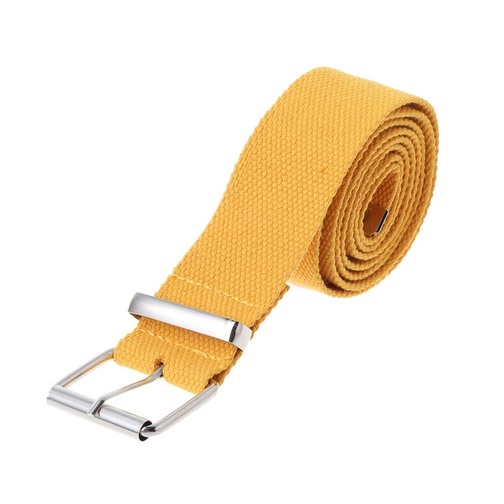 Canvas belt hollow out air hole korean style decoration belt unisex: Keltainen