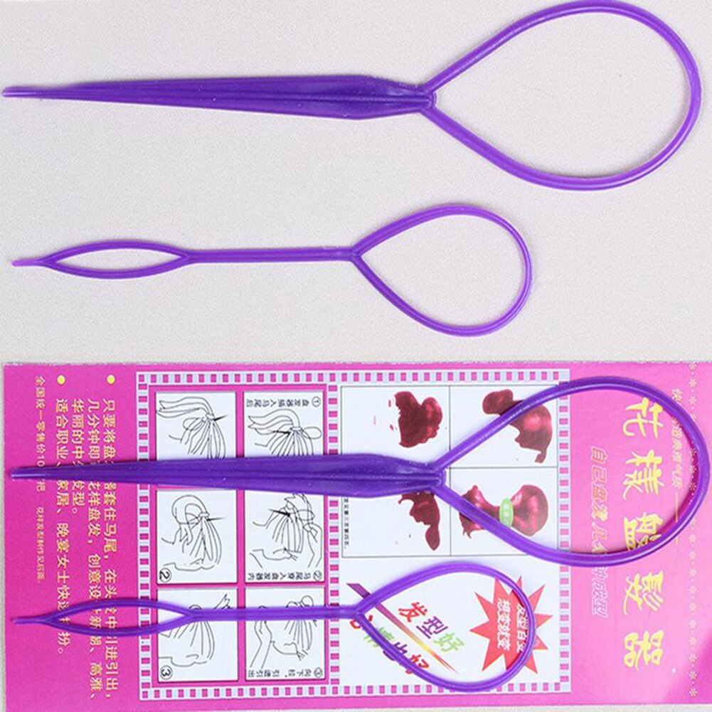 4Pcs Braid Ponytail Bun Maker Comb DIY Hairdressing Accessory Hair Styling Set