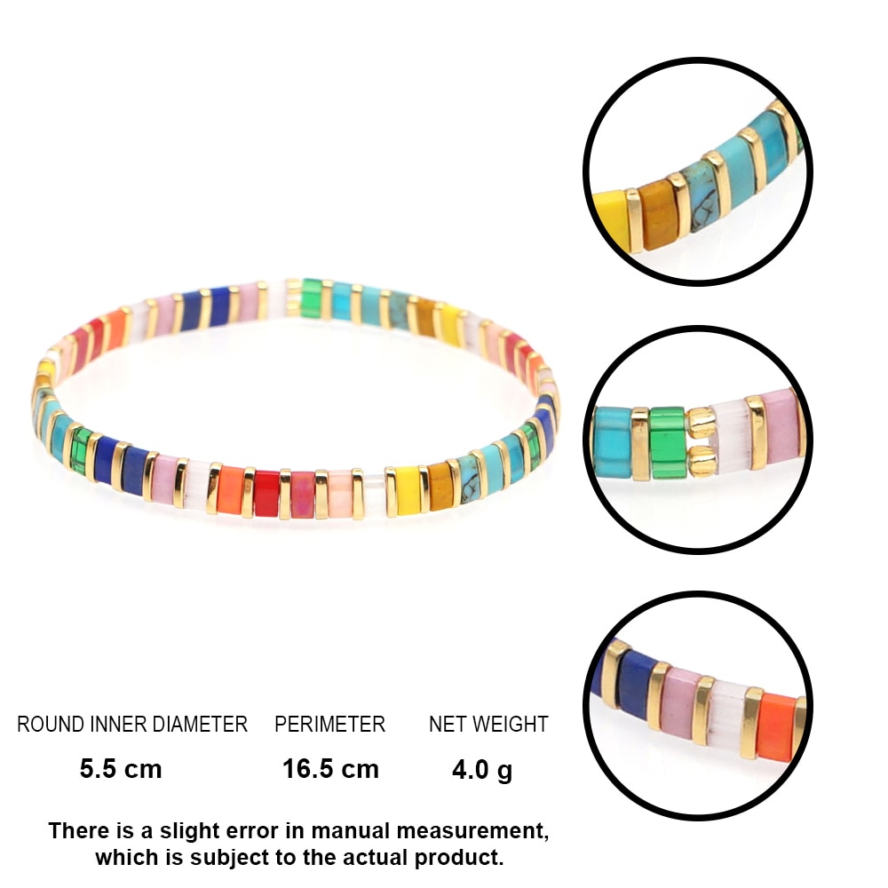 Go2boho Vriendschap Armband Miyuki Tila Kralen Armbanden Voor Vrouwen Sieraden Bohemian Zomer Regenboog Pulseras Sieraden