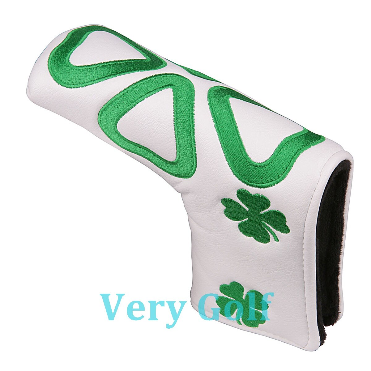 1Pc Vier Clover Putter Cover Golf Blade Putter Head Cover Met Magnetische Sluiting Zwart Of Wit