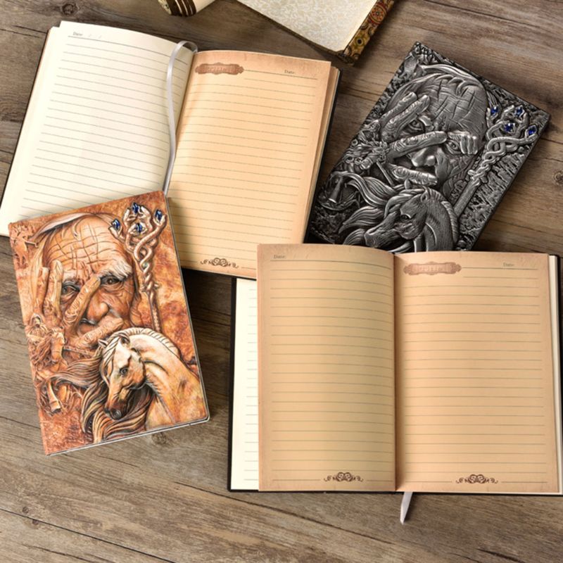 The Magic Embossed A5 Leather Notebook Journal Notepad Travel Diary Planner Book School Office Supplies