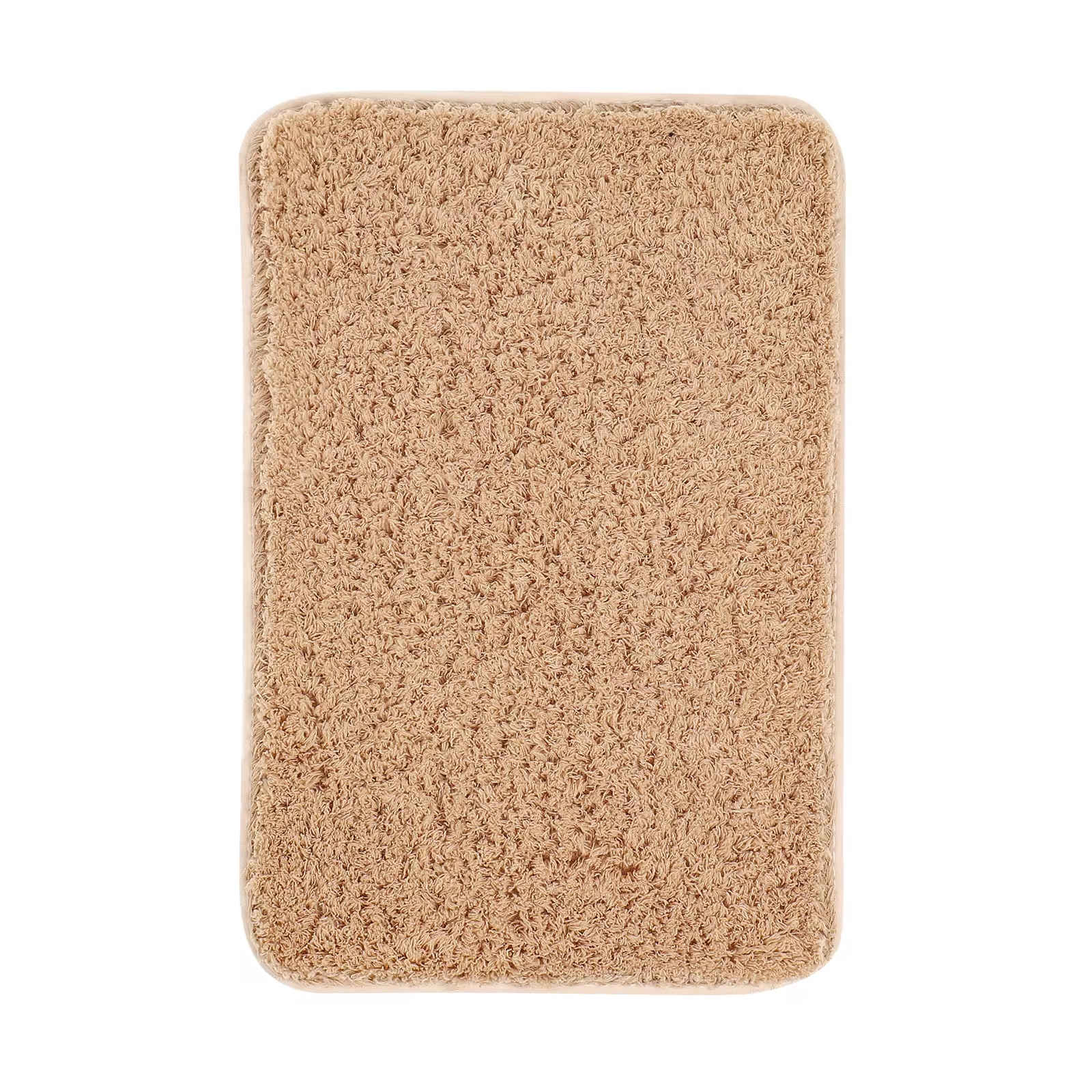 Badeværelsestæppe skridsikre bademåtter absorberende badeværelsesmåtte blød mikrofiber fodmåtte fluffy plys shaggy badeværelsestæpper og gulvmåtter: Beige / 400 mmx 600mm