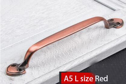 Drawer Door Handle Cupboard Pulls Kitchen Cabinet Wardrobe Handle Furniture Parts Hardware Accessories: A5 L size Red