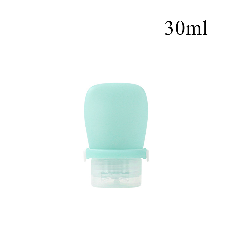 Bouteille de voyage Portable en Silicone, stockage de cosmétiques, bouteille de Lotion rechargeable, conteneur de shampoing étanche, Tube à presser, bouteille vide: Gris clair