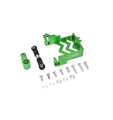 alluminio lega servo base + inossidabile acciaio timone asta + 25T servo braccio per TRAXXAS 1/10 MAXX mostro camion-89076-4: verde