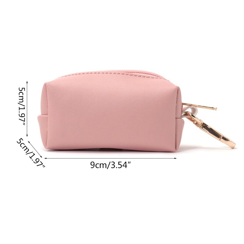 Travel Outdoor Protable Dog Poop Bag Dispenser PU Leather Pouch Pet Puppy Cat Pick Up Poop Bag Holder Garbage Waste Bags Organiz