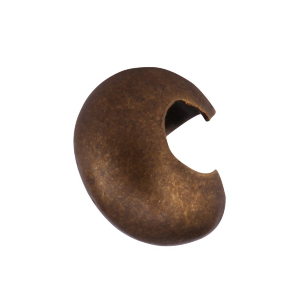 500pcs Crimp Beads Knot Cover Beads 4 5 6mm Silver Gold Bronze Plated Copper Crimp End Beads for Jewelry Making: anti brown / 5mm