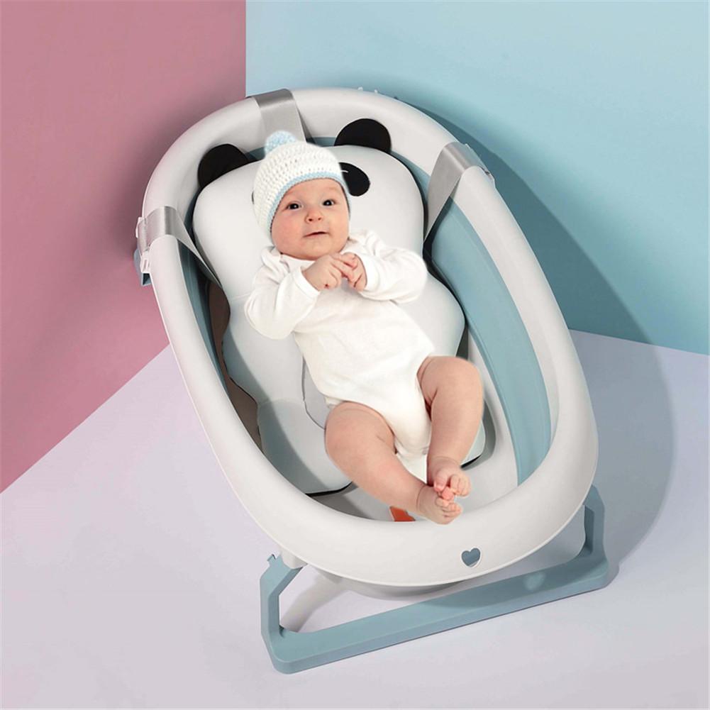 Baby Douche Pad Antislip Zachte Baby Bad Kussen Gewatteerde Comfy Konijn Opvouwbare Bad Ondersteuning Kussen Voor Pasgeborenen Peuters