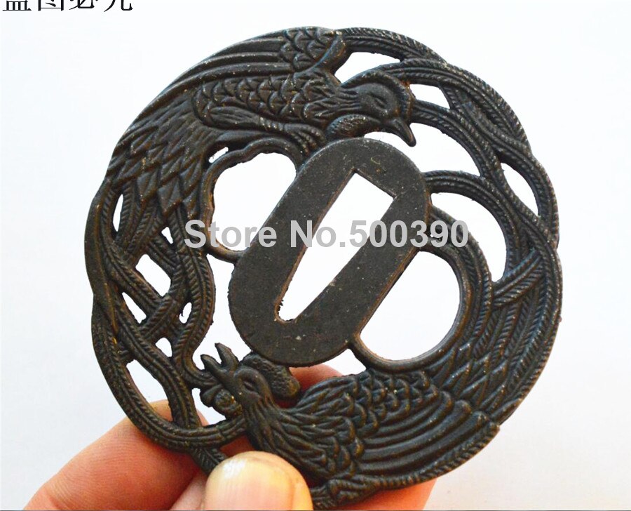 Wonderful Alloy Phoenix Tsuba Guard For Japanese Sword Samurai Katana Wakizashi Katana Fitting