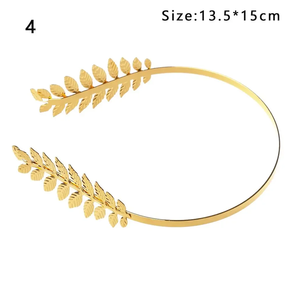 Serre-tête en forme de feuille dorée pour femme, accessoire de coiffure de mariée, diadème romain, couronne, bijoux