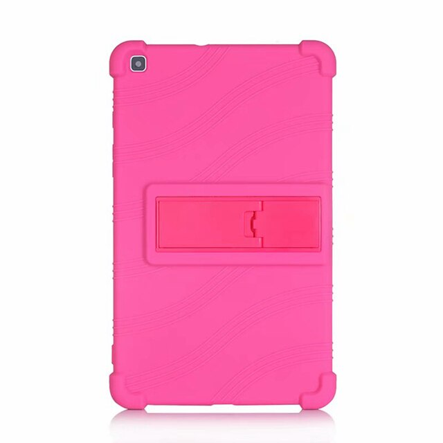 Zachte Siliconen Kinderen Case Voor Samsung Galaxy Tab Een 8.0 SM-T290 SM-T295 SM-T297 Tablet Funda Shockproof Cover Met Kickstand: Rose Red