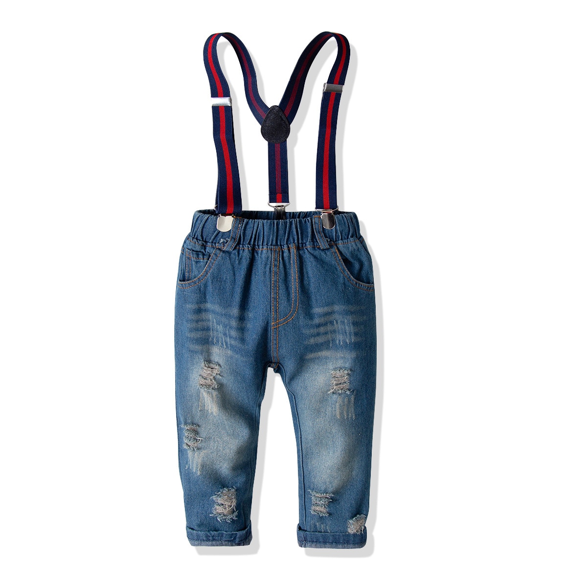 Pudcoco Jongen Jarretel Lange Denin Broek Ripped Jeans Lange Broek Voor 1-6Y Jongens Van Lente En Herfst Slijtage