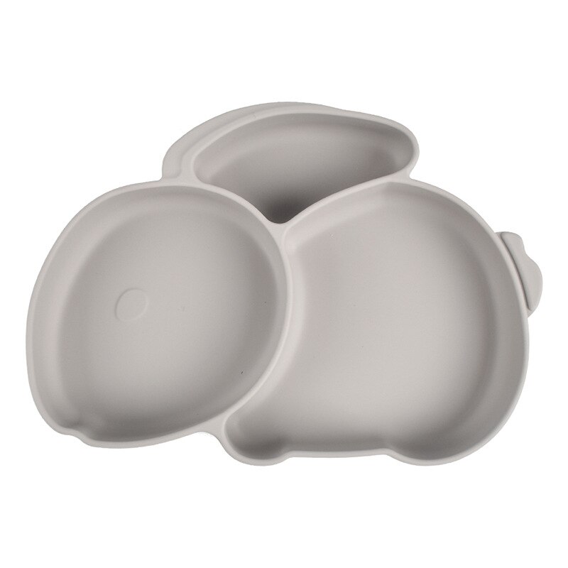 Triplicate Tableware Silicone Dish Service Plate/Tray Suction Baby Dinnerware for Kids Salver Plates Suction Plates for Babies: Y20