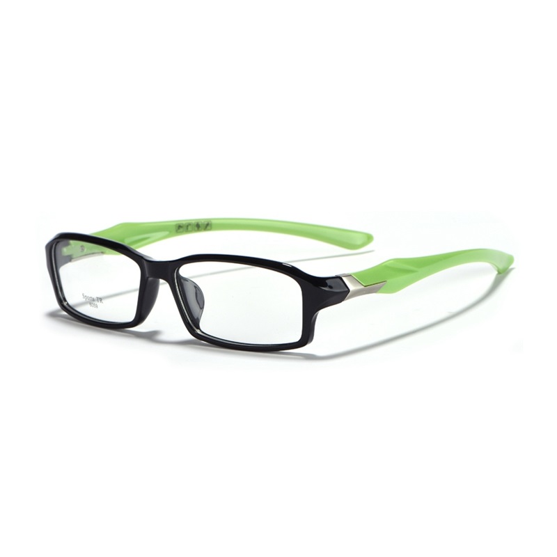 Vazrobe Sport Mens Brille Rahmen Männlichen TR90 Brillen Rahmen Frauen Ultra Licht Rezept Brille Myopie Dioptrien Optische: black and green