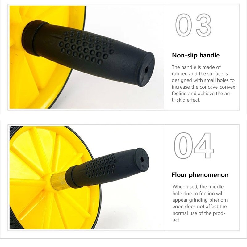 Double-Wheel Abdomen Wheel AB Wheel Abdominal Wheel Fitness Equipment Gym Exercise Apparatus Functional And Removable Equipped