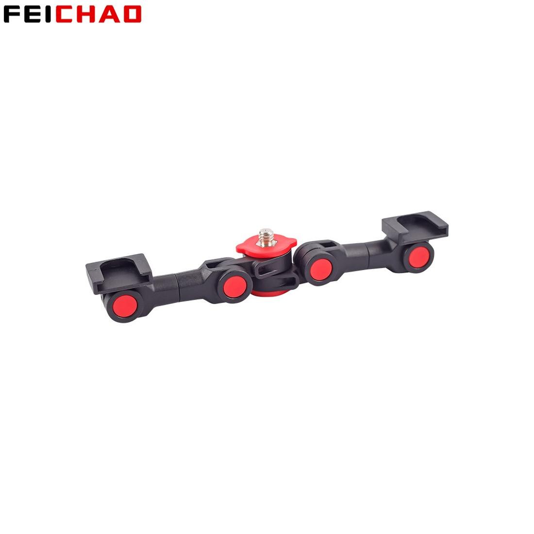 Super Magic Arm Verstelbare Magic Gelede Arm Met 1/4 Schroef Dual Cold Shoe Mount Voor Monitor Led Licht Lcd Video dslr Camera