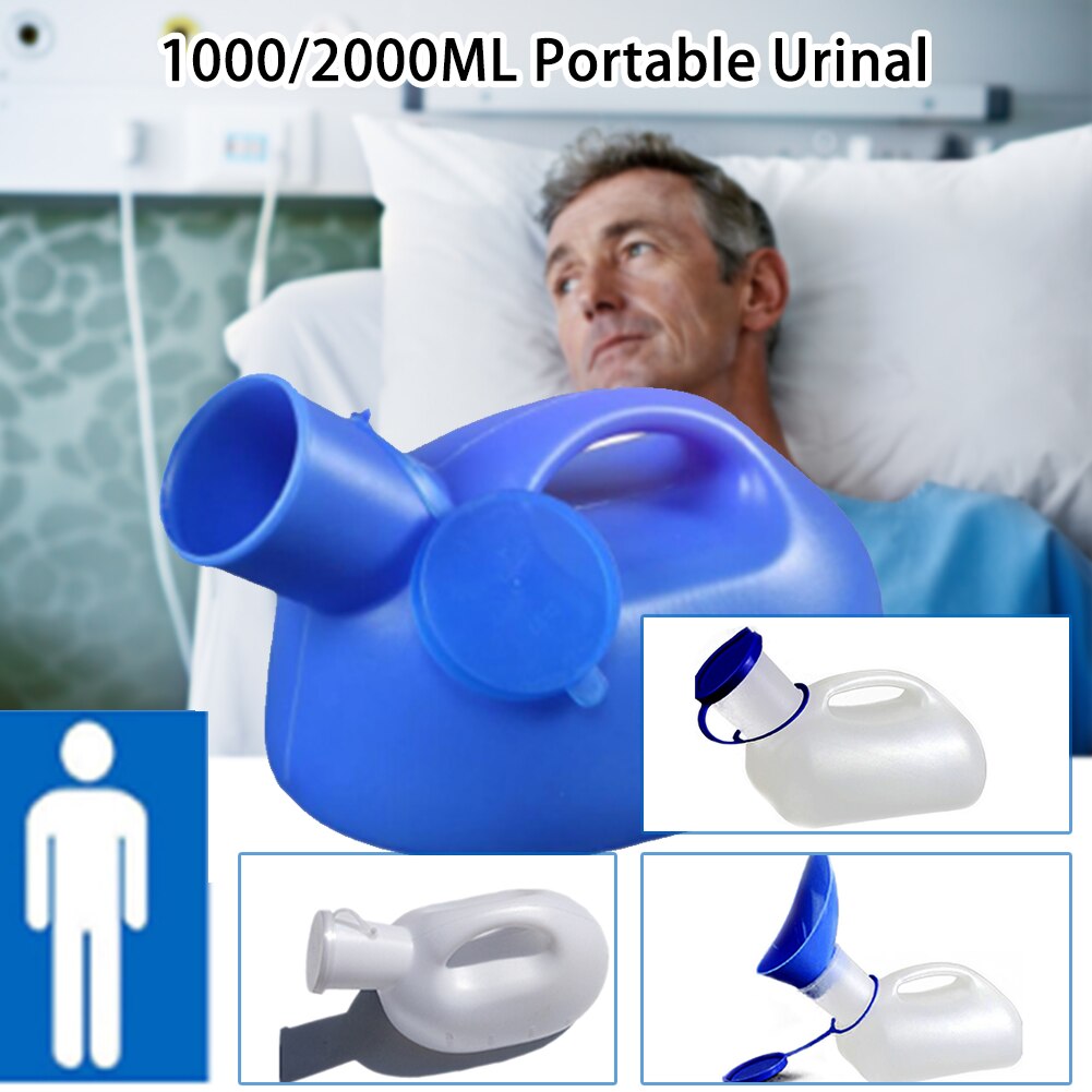 2000ml en plastique hommes en plastique chambre Pot voyage voiture toilette mâle urinoir avec couvercle Urgent Urine urinoir bouteille avec couvercle