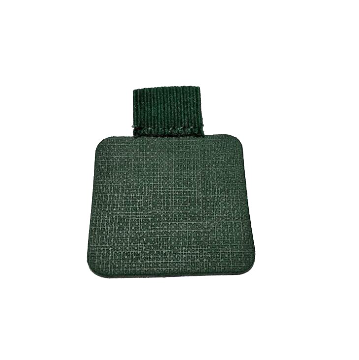 Self-adhesive Leather Pen Holder with Elastic Loop for Notebooks, Journals,Calendars and Planners(8 Colors): square deep green