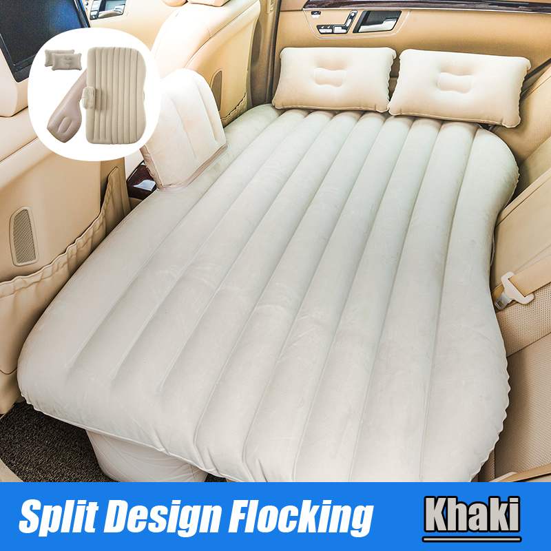 Auto Opblaasbare Bed Multifunctionele Reizen Bed Auto Matras Pvc + Stroomden Auto Bed Auto Accessoires: Beige