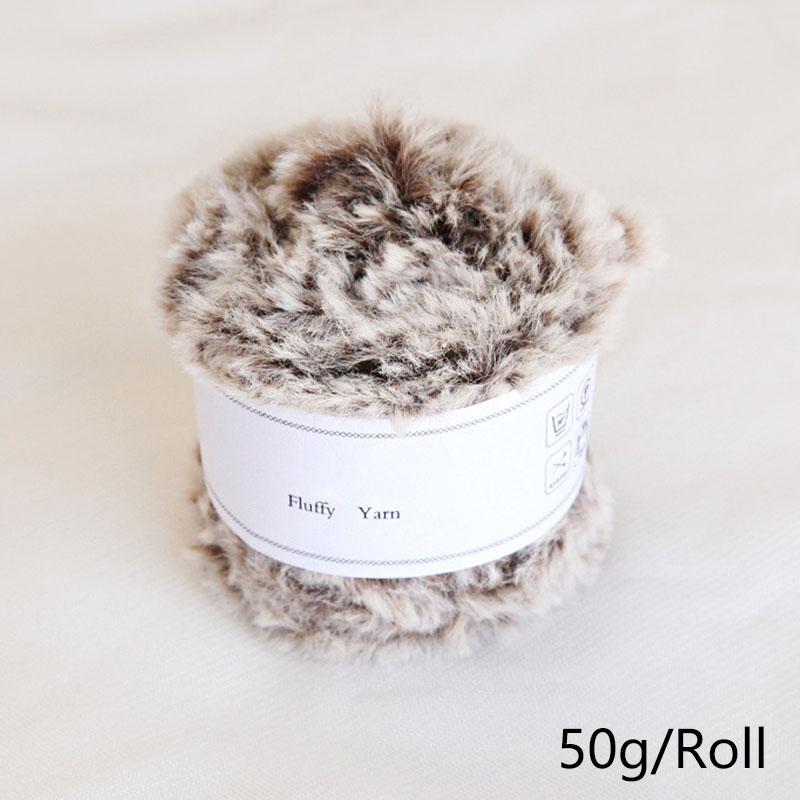 50g/Rolle Plüsch Kunst pelz flauschiges Garn Häk elgarn zum Stricken von Strickjacke Schal Pullover Schal Hands trick garn Näh zubehör