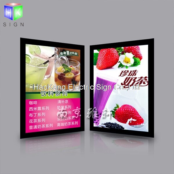 A3 Restaurant LED Menu Advertising Backlit Light Box Display