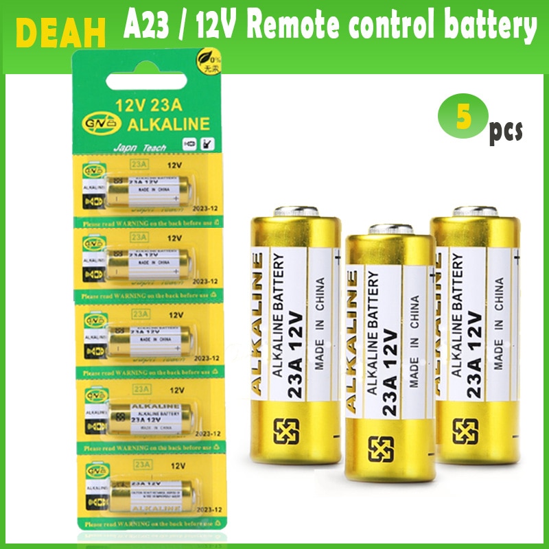 5 Stks/partij Alkaline Batterij 12V 23A 23GA 21/23 A23 A23S E23A EL12 MN21 MS21 V23GA MN21 L1028 RV08 GP23A k23A Voor Deurbel Afstandsbediening