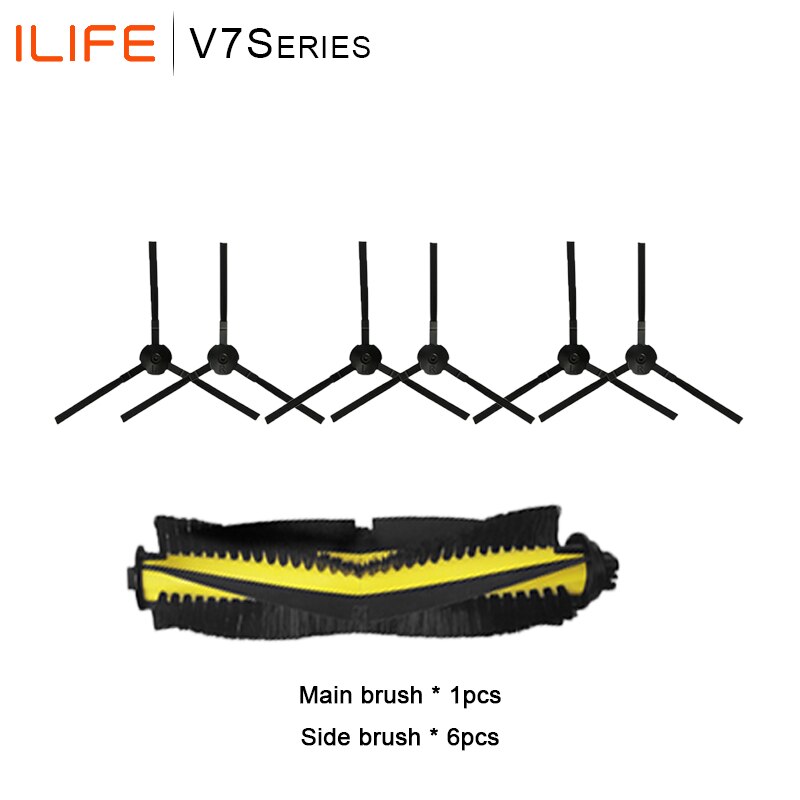 For Ilife V7S Robot Vacuum Cleaner Parts Roller Brush Side Brush Coth Mop HEPA Filter Ilife V7S Pro V7s V7s Plus V7 Accessories: 012
