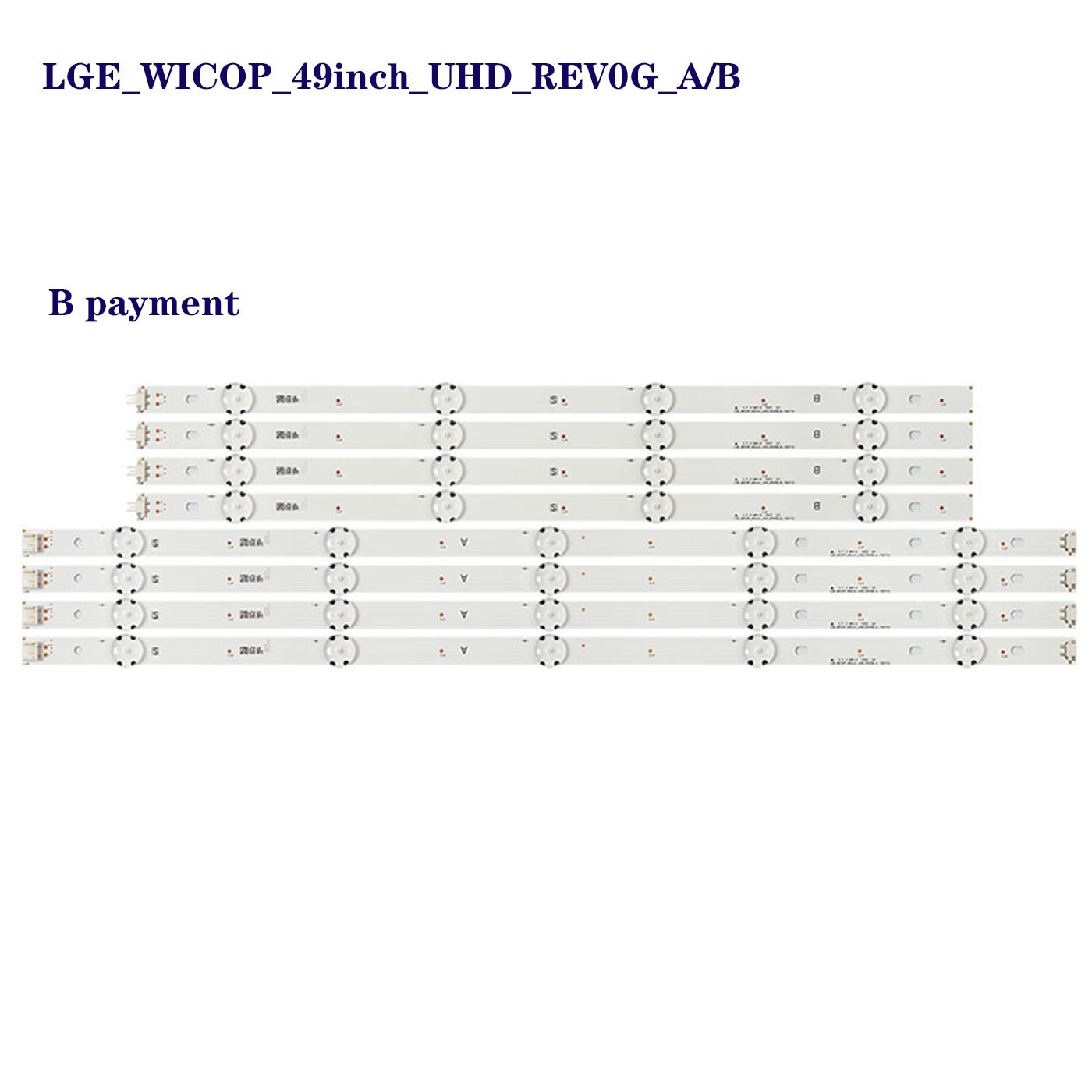 LED Backlight strip for LG 49UK6200PUA 49UK6300PLB 49UK6200 49LK5700PSC 49UJ635V 49UJ634V 49UF640T 49UH6507 49UH619V 49uf6409