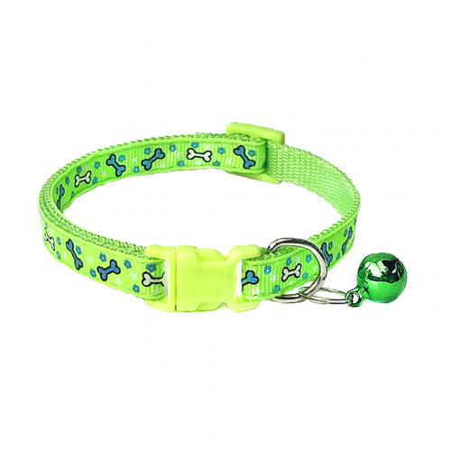 Collier pour chat avec clochette, boucle réglable, accessoire pour chat, accessoire pour petit chien, chihuahua, avec clochette: Vert fluorescent