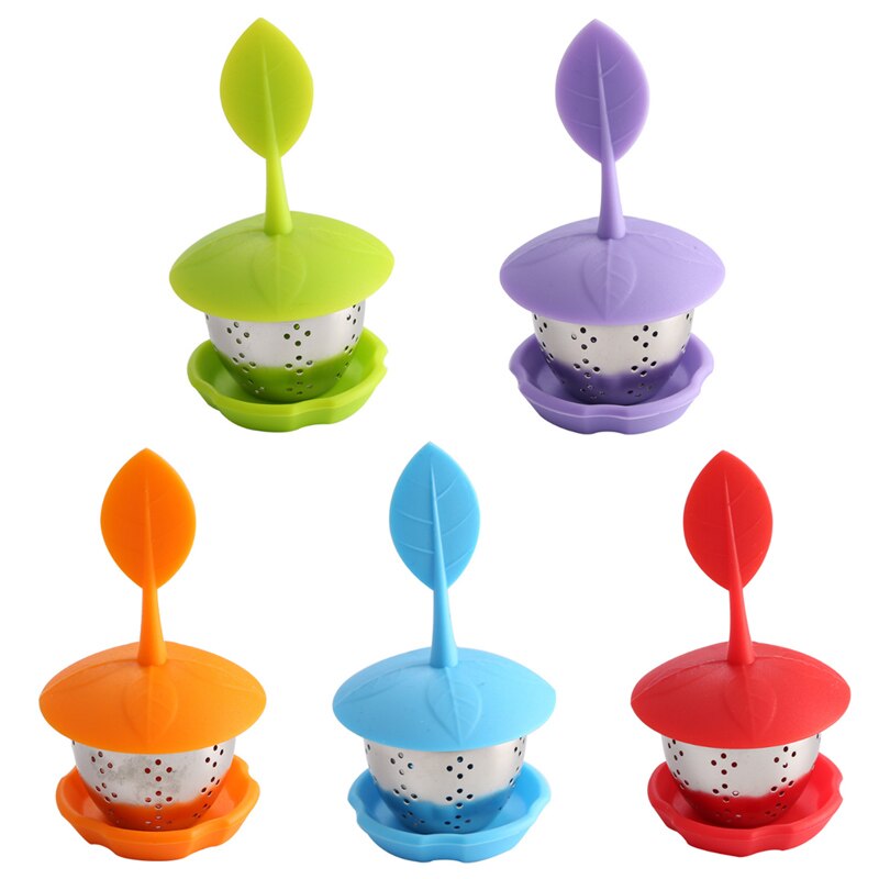 Keuken Gadgets Thee-ei Siliconen Herbruikbare Food Grade Theezeefje 1Pcs Thee Accessoires Blad Vormige