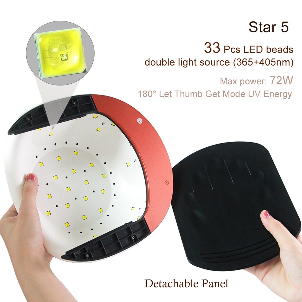 LKE 48W Nail Dryer SUN X9 UV Lamp 3 Timed Mode With Automatic Sensing Nail Lamp for Nails Drying Builder Gel UV Nail Dryers