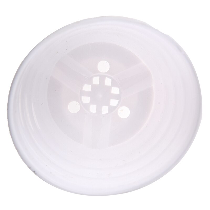 Ronde plastic bloempot plantenbakhouder met dienblad thuiskantoor tuindecoratie wit