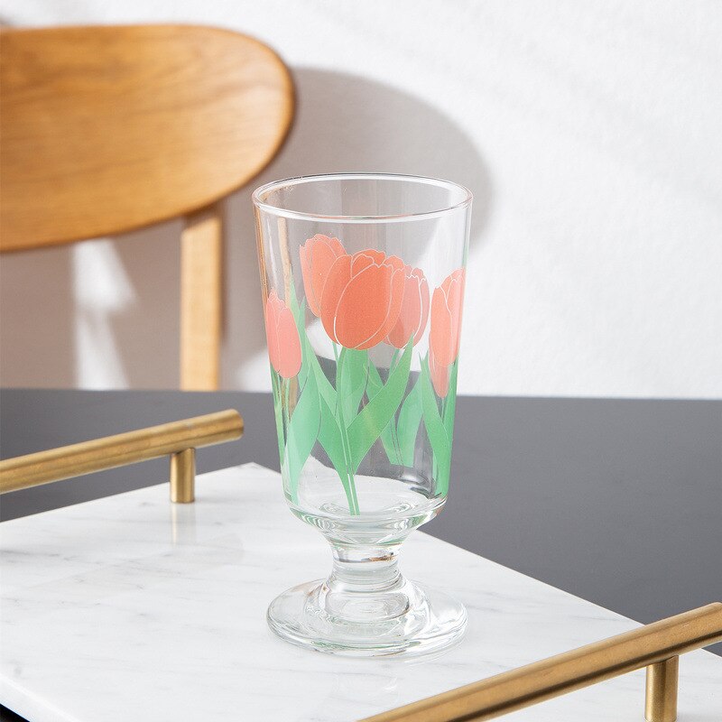 Phnom Penh Daisy Beker Bloem Tulp Glas Ins Netto Rode Korte Rode Wijn Cup Glas Kopjes Water Glas Beker Wijn bril: C