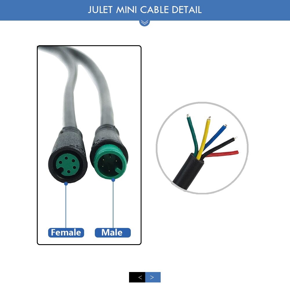 Julet Mini Connector 2 3 4 5 6 Pin Waterdichte Pulg Kabel Elektrische Fiets Ebike Verlengkabel Connector Voor Ebike onderdelen