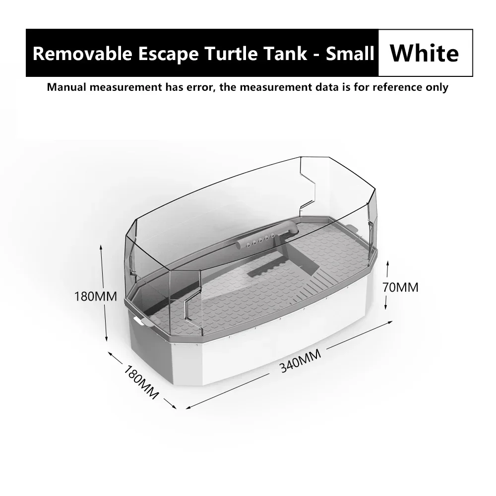 Reptile Turtle Vivarium Box with Basking Platform Tortoises Aquarium Tank Transparent Turtles Anti-Escape Cage Home Aquariums: Dark Brown