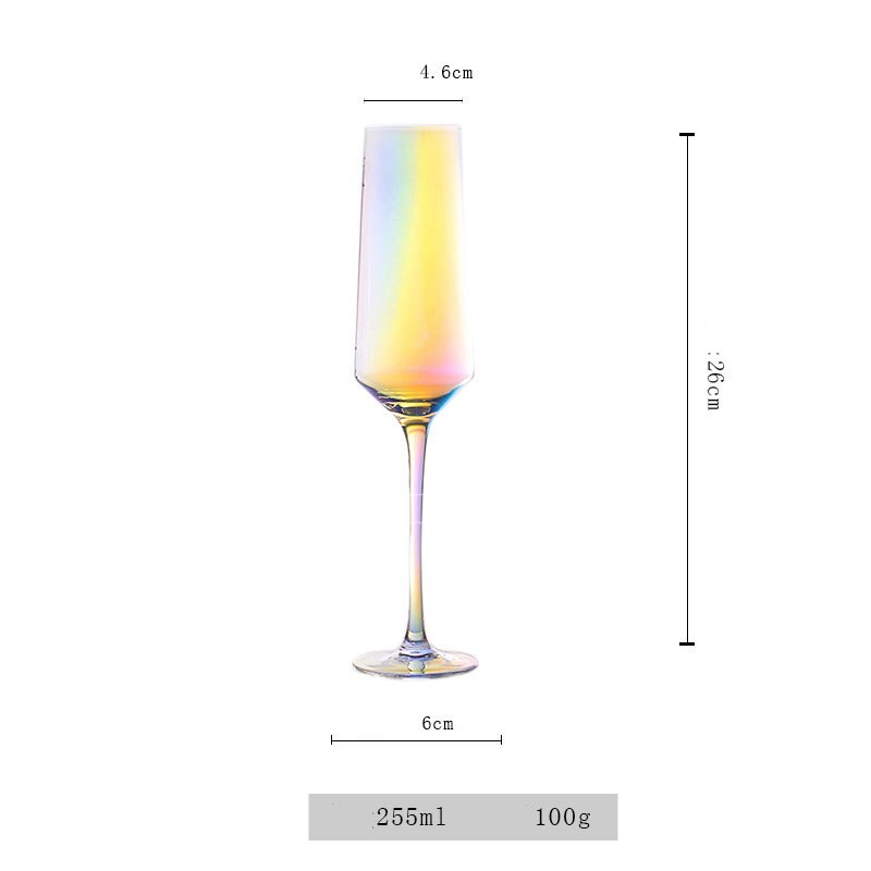 Verre à vin en cristal coloré arc-en-ciel, gobelet moderne, verre à champagne, verre à eau: YM0015