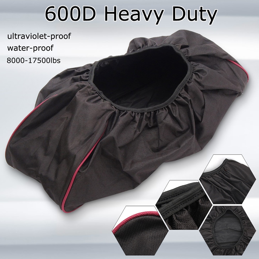 600d universaldæksel oxford stof uv-resistent rød kant støvtæt tykt biltilbehør vandtæt 8000-17500 kapacitet