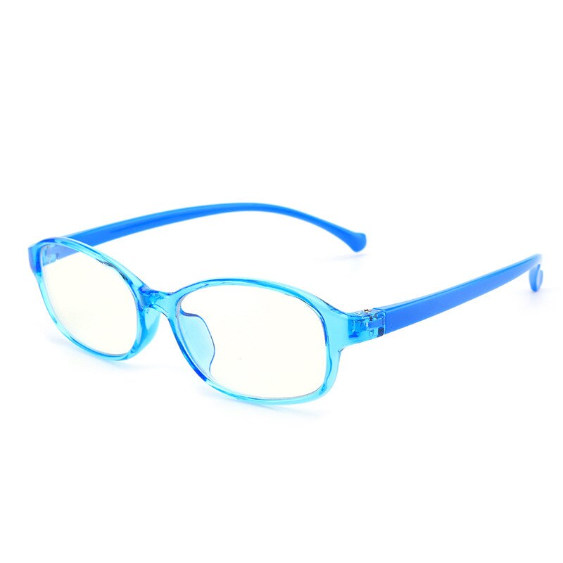 Seemfly vintage briller børn anti blå lys dreng piger børn briller klar linse computer beskyttelsesbriller fleksibel optisk brille: Blå