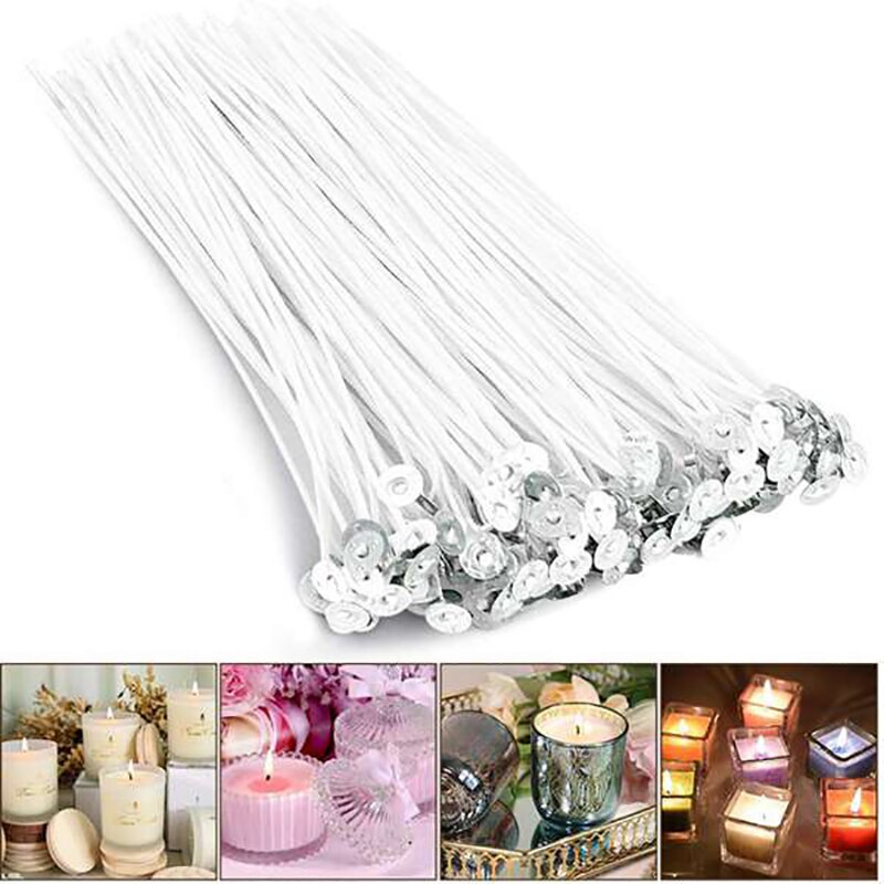 Kit de fabrication de bougies bricolage outils d'artisanat avec bougie faire verser Pot et cuillère, 100 pièces mèches de bougie et bougie mèches autocollant,