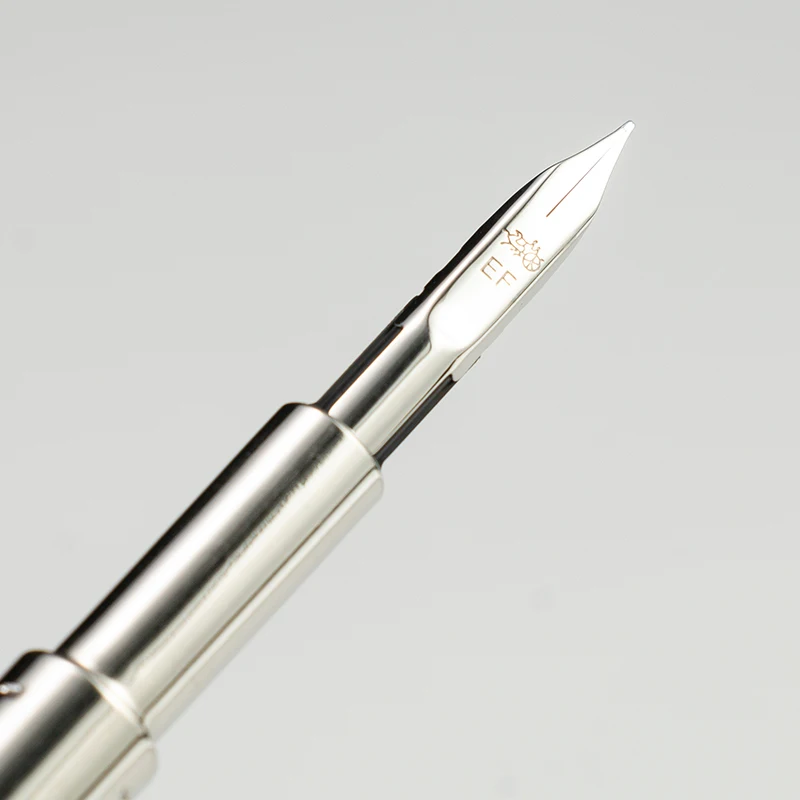 JINHAO 10 métal perle bleu presse stylo plume motif EF F plume écriture stylos à encre fournitures de bureau scolaire stylos